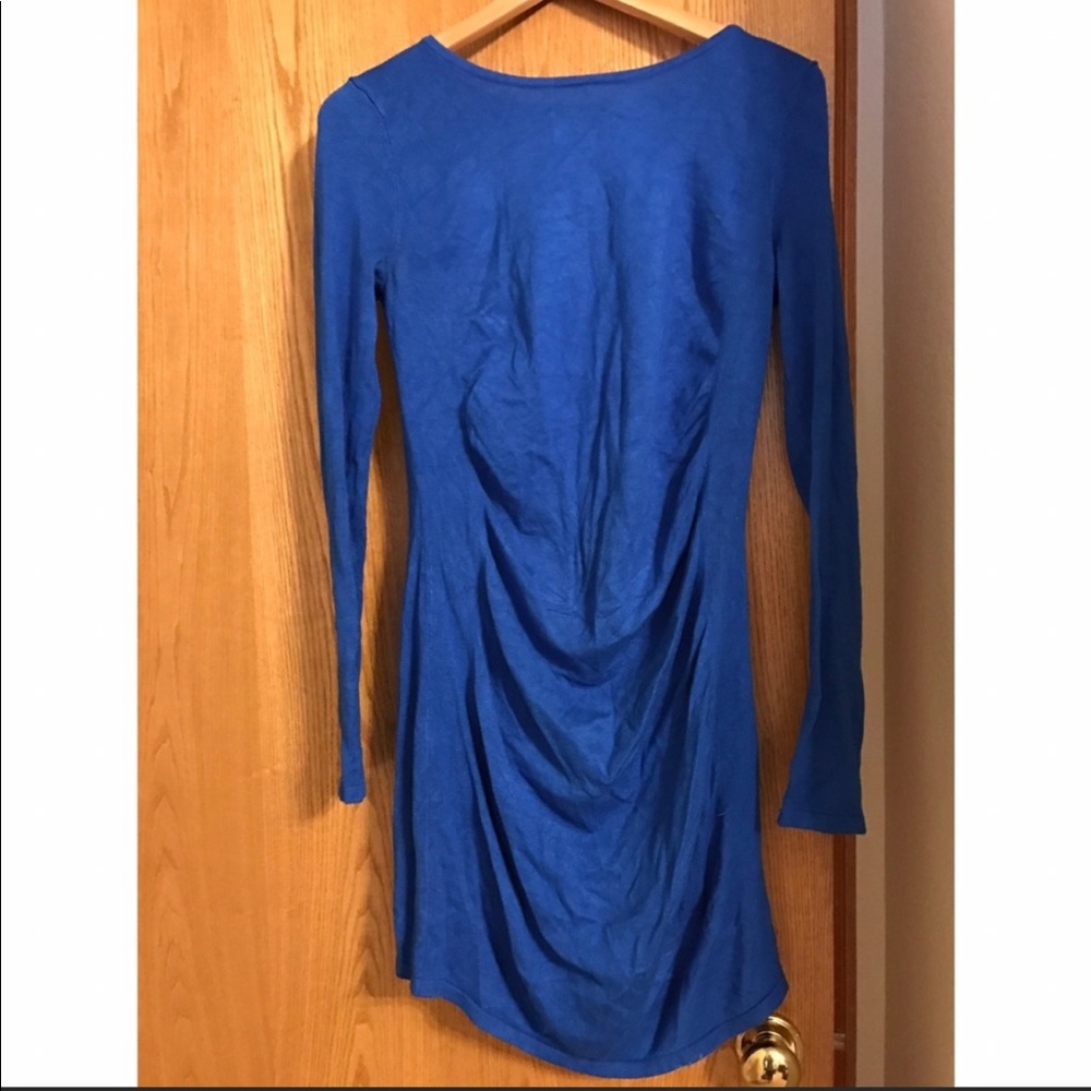 Ruched sweater dress